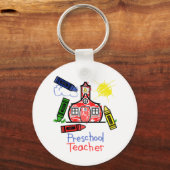Sleutelhanger van de preschoolleraar - Schoolhouse (Voorkant)
