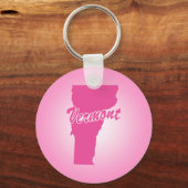 Sleutelhanger van de roze staat Vermont (Voorkant)