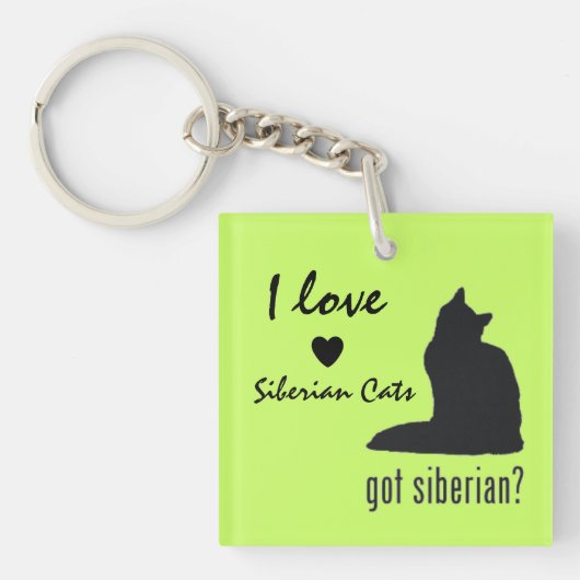 Sleutelhanger van de Siberische kattenkat (voorkant)