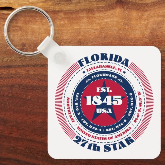 Sleutelhanger van de staat Florida (Voorkant)