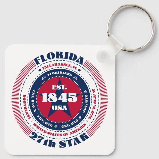 Sleutelhanger van de staat Florida (Achterkant)