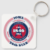 Sleutelhanger van de staat Iowa (Achterkant)