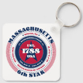 Sleutelhanger van de staat Massachusetts (Achterkant)