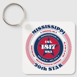 Sleutelhanger van de staat Mississippi