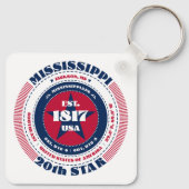 Sleutelhanger van de staat Mississippi (Achterkant)
