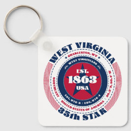 Sleutelhanger van de staat West Virginia