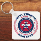 Sleutelhanger van de staat West Virginia (Voorkant)
