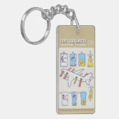 Sleutelhanger van de veiligheidskaart (Voorkant Links)