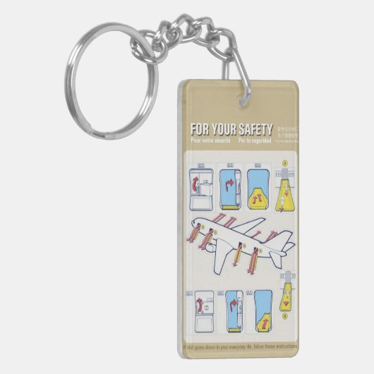 Sleutelhanger van de veiligheidskaart (Voorkant Links)