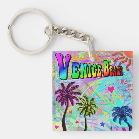 Sleutelhanger van de Venetië Beach Vivid Romance (Voorkant)