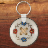 Sleutelhanger van de Vintage Button van de staafje (Voorkant)