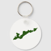 Sleutelhanger van de visserseilanden - groen (Voorkant)