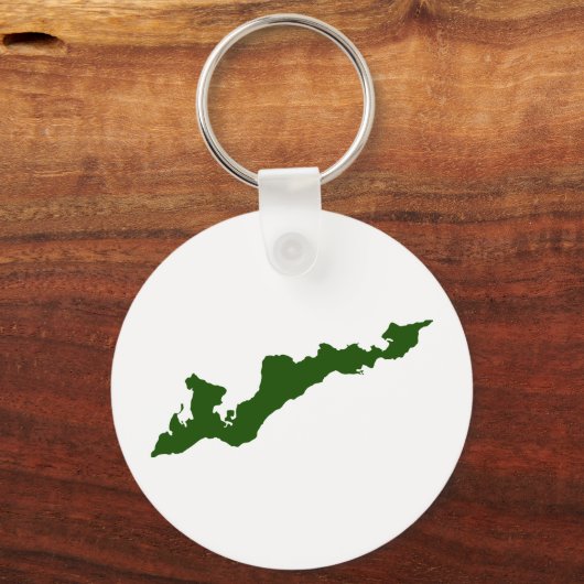 Sleutelhanger van de visserseilanden - groen (Voorkant)
