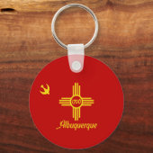 Sleutelhanger van de vlag van Albuquerque (New Mex (Voorkant)