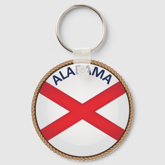 Sleutelhanger van de vlag van de staat Alabama (Voorkant)