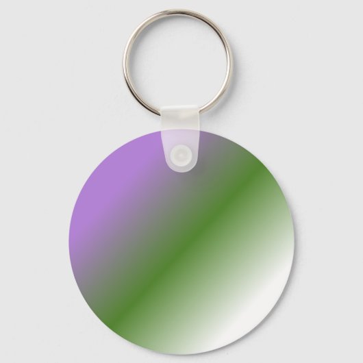 Sleutelhanger van de vlag van Genderqueer - gradië (Voorkant)
