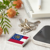 Sleutelhanger van de vlag van Georgia (Zijkant)