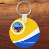 Sleutelhanger van de vlag van Long Beach (Californ (Voorkant)
