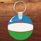 Sleutelhanger van de vlag van Oezbekistan (Voorkant)