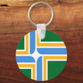 Sleutelhanger van de vlag van Portland (Oregon) (Voorkant)