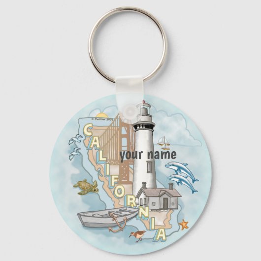 Sleutelhanger van de vuurtoren van Californië (Voorkant)