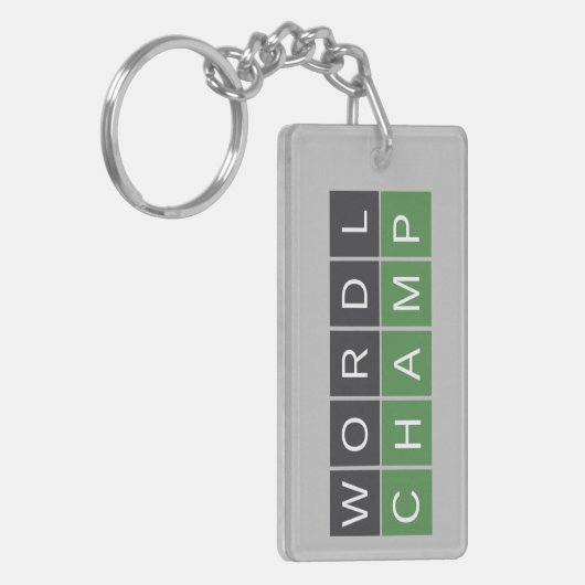 Sleutelhanger van de woordkampioen (Voorkant Links)