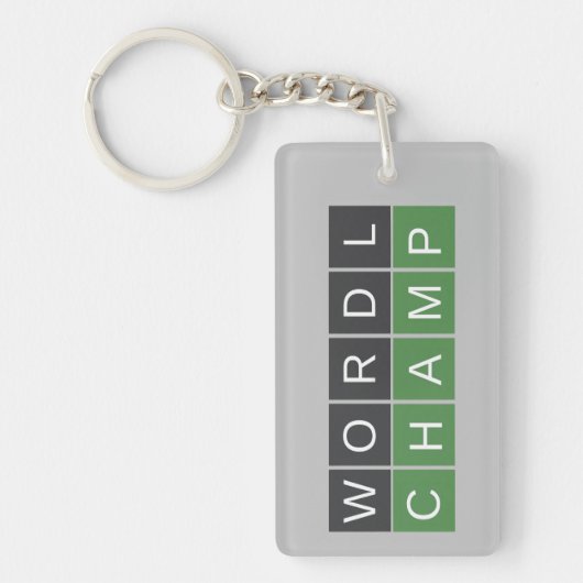 Sleutelhanger van de woordkampioen (Voorkant)