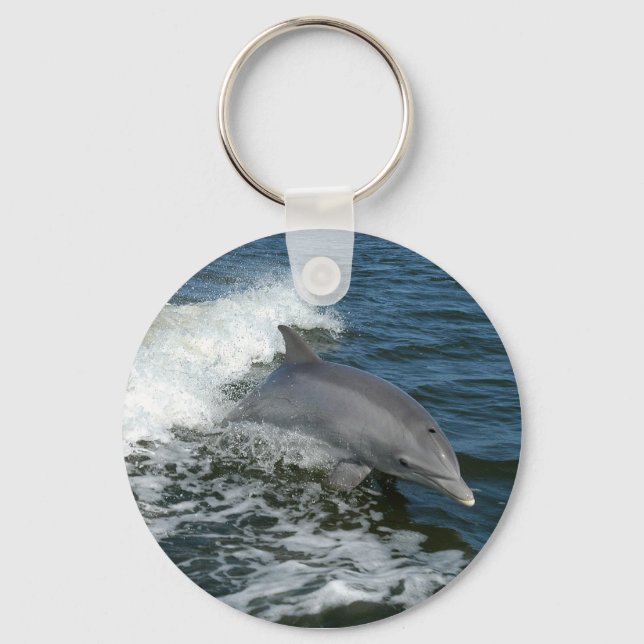 sleutelhanger van dolfijnfoto ' s in flessenvorm (Front)