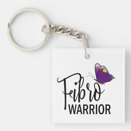 Sleutelhanger van Fibro Warrior Butterfly (Voorkant)