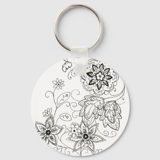 Sleutelhanger van Floral Drawing (Voorkant)