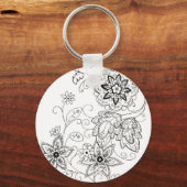 Sleutelhanger van Floral Drawing (Voorkant)
