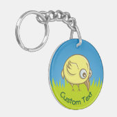 Sleutelhanger van gele Cartoon (Voorkant Links)