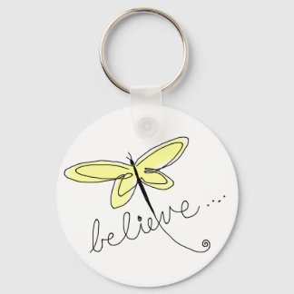 Sleutelhanger van gele dragonfly