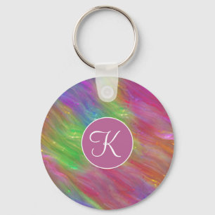 Sleutelhanger van gesmolten regenboogglas