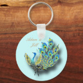 Sleutelhanger van geverfd pacock (Voorkant)