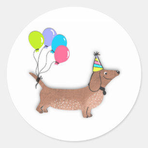 sleutelhanger van hallo saushond dachshund-hondenl ronde sticker