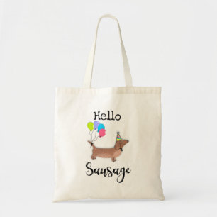 sleutelhanger van hallo worsthond dachshund honden tote bag