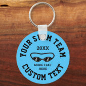 Sleutelhanger van het aangepaste zwemteam voor zwe (Voorkant)
