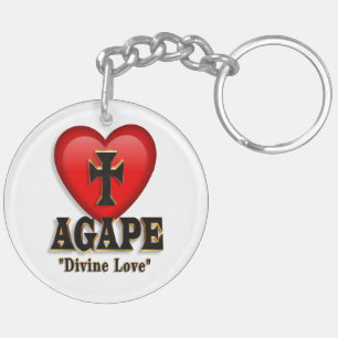 Sleutelhanger van het Agape-hartsymbool