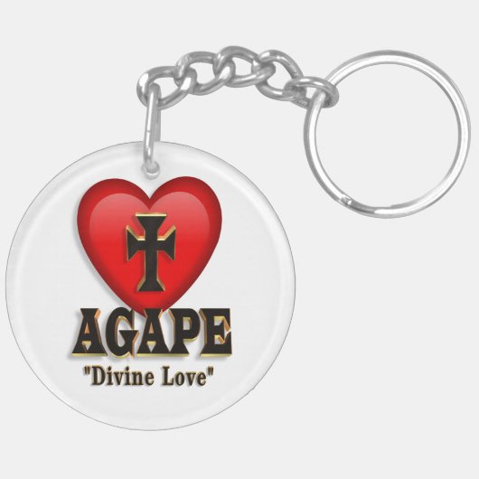 Sleutelhanger van het Agape-hartsymbool (Achterkant Rechts)