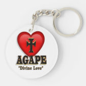 Sleutelhanger van het Agape-hartsymbool (Achterkant)