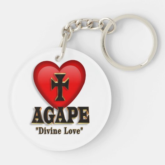 Sleutelhanger van het Agape-hartsymbool (Achterkant)