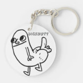 Sleutelhanger van het dikkietje (dubbelzijdig) (Achterkant)