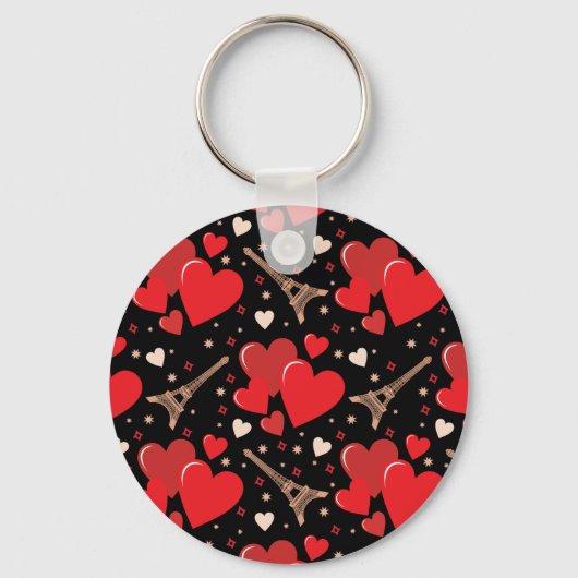 Sleutelhanger van het Franse rode hart (Achterkant)