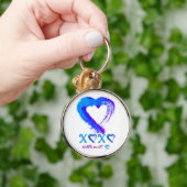Sleutelhanger van het hart XOXO-metaal (Hand)