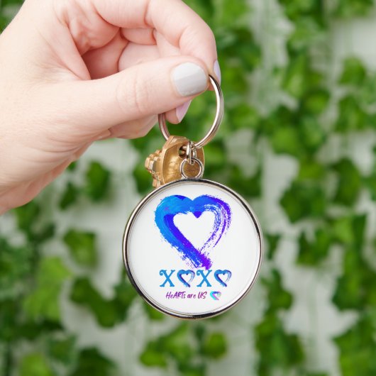 Sleutelhanger van het hart XOXO-metaal (Hand)