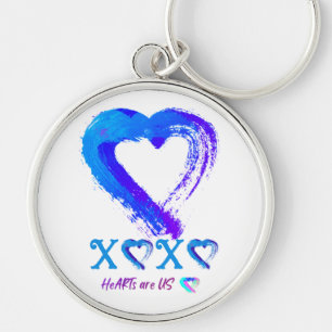 Sleutelhanger van het hart XOXO-metaal