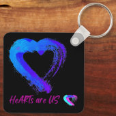 Sleutelhanger van het hart XOXO-metaal (Achterkant)