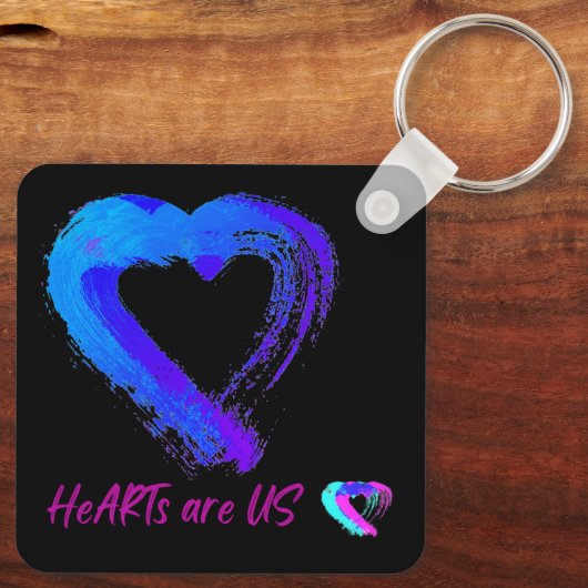 Sleutelhanger van het hart XOXO-metaal (Achterkant)