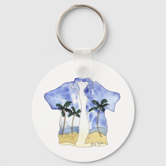 Sleutelhanger van het Hawaiiaanse Shirt (Voorkant)